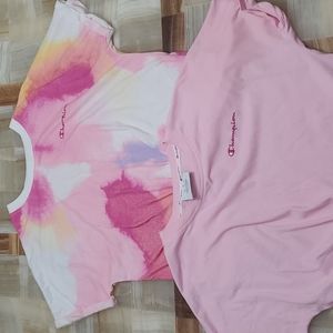 (MUST BUNDLE)(2)Champion Women's Short Sleeve Tee with Knot